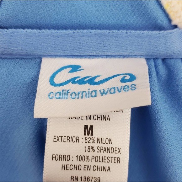 California Waves Striped Ring Bralette Bikini Top - Picture 3 of 4